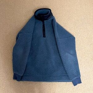Aerie Fleece Blue Quater Zip